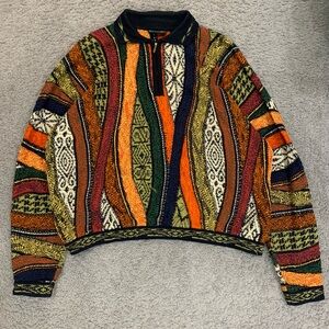 COOGI Multicolor Quarter Zip Sweater